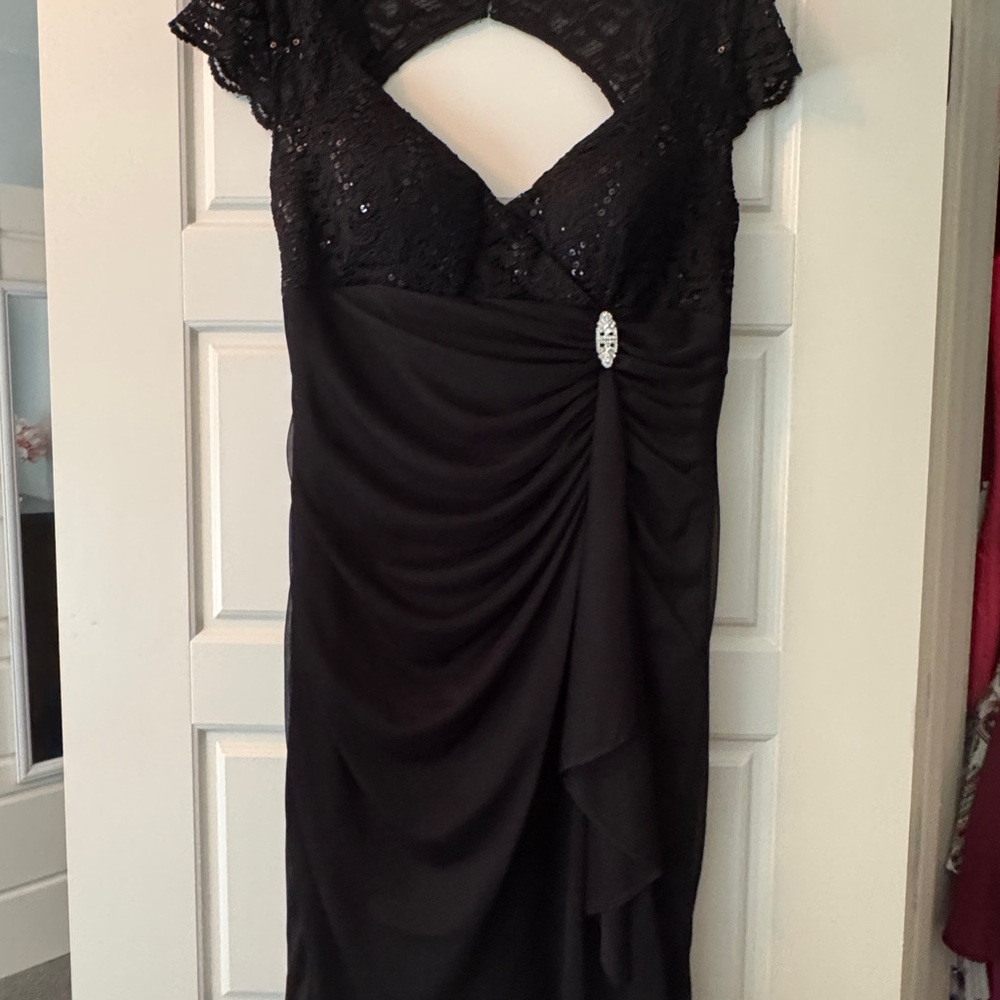 DJ-JAZ Elegant Black Lace Evening Dress